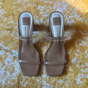 Clear Strap Sandal with Heel
